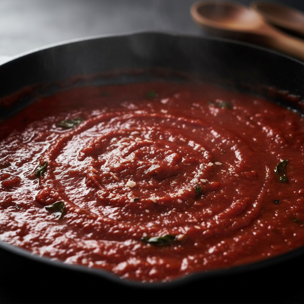 Close-up of rich pomodoro sauce